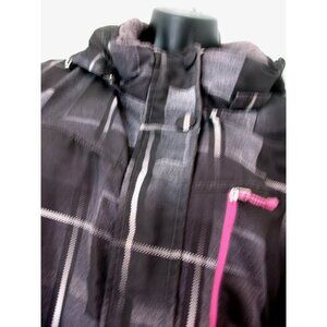 Women's ZEROXPOSUR  SOFTSHELL COAT LINED Purple/Gray HOODED COAT 3X measurement